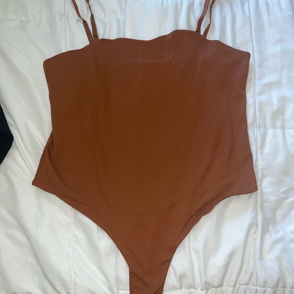 Black Long Sleeve Bodysuit and Brown Bodysuit (3 pack) - Picture 3 of 9
